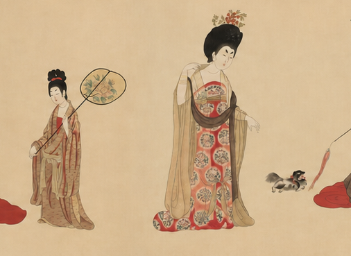 《簪花仕女图》作品细节 3